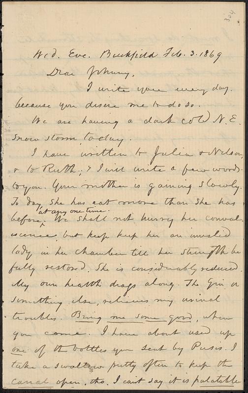 Letter from Zadoc Long to John D. Long, February 3, 1869 - Digital ...