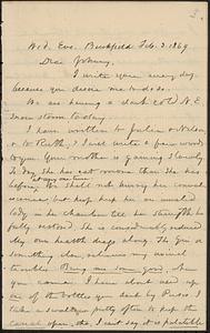 Letter from Zadoc Long to John D. Long, February 3, 1869