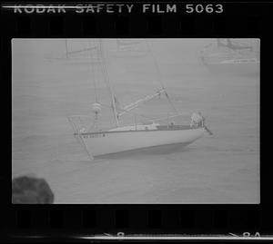 Boats on water during Hurricane David