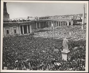 Pope Pius XII speaks to the people of Rome the day after its occupation by Allied troops