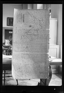 Copy negative of 1864 map "Plan of lands on the Back Bay"