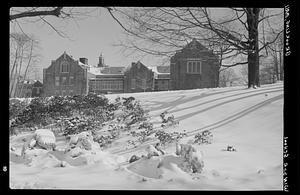 Winsor School in snow, Boston