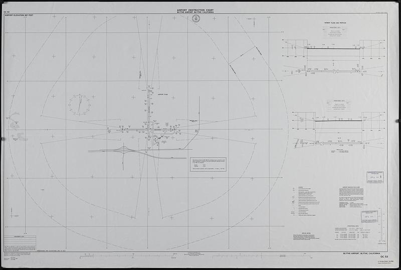 Airport obstruction chart OC 53, Blythe Airport, Blythe, California