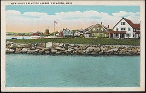 View along Falmouth Harbor, Falmouth, Mass.