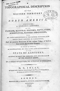 A topographical description of the western territory of North America