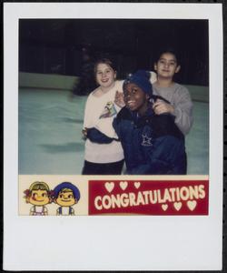 Children at an ice skating rink