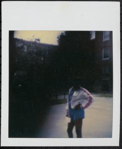 Woman standing in Newtowne Court