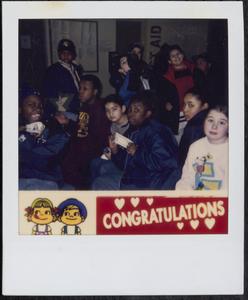 Group of children at the ice skating rink