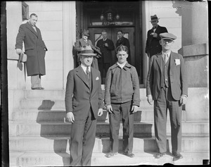 Edward C. Frye tries to free Millen brothers at Dedham jail, Dedham, Mass.