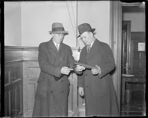 Edward C. Frye tries to free Millen brothers at Dedham jail, Dedham, Mass.