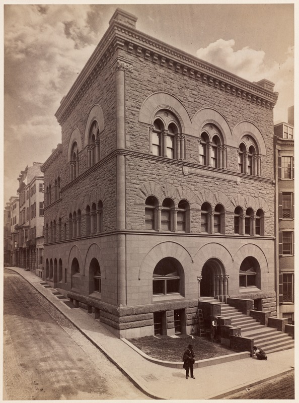 American Unitarian Association building. Beacon Street, corner of Bowdoin Street