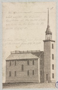 Boston, Massachusetts. View of the Presbyterian Meeting House formerly standing in Federal Street