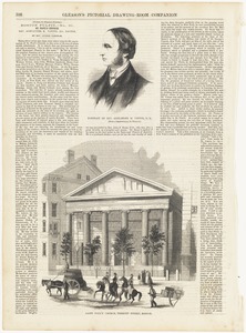 Portrait of Rev. Alexander H. Vinton, D. D. ; Saint Paul's Church, Tremont Streeet, Boston