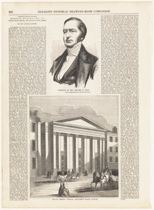 Portrait of Rev. Edward N. Kirk ; Mount Vernon Church, Ashburton Place, Boston
