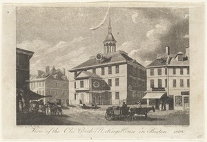 View of the Old Brick Meeting House in Boston, 1808