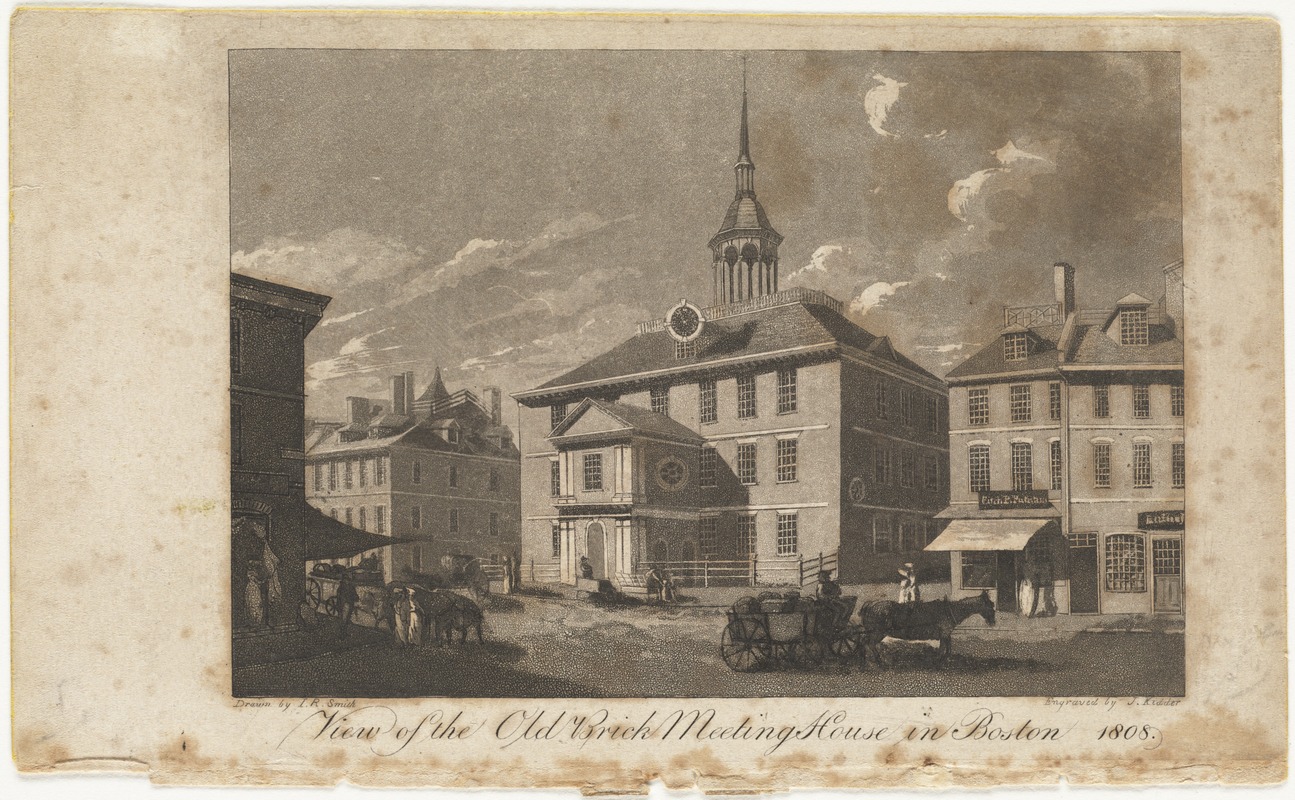 View of the Old Brick Meeting House in Boston, 1808