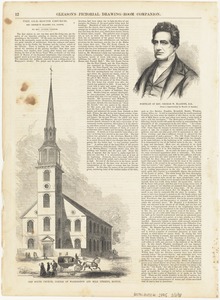 Portrait of Rev. George W. Blagden, D. D. ; Old South Church, corner of Washington and Milk Streets, Boston