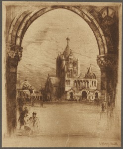 Trinity Church from etching by W. Harry Smith
