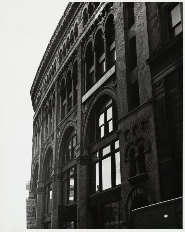 Angular view of architectural design of the three floors - Shepley, Rutan, and Coolidge Ames store