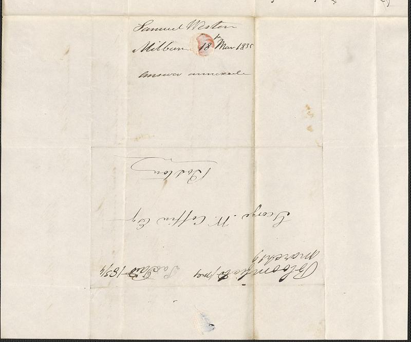 Samuel Weston to George Coffin, 18 March 1835 - Digital Commonwealth