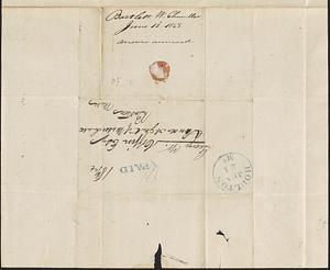 Bartlett W. Chandler to George Coffin, 18 June 1843