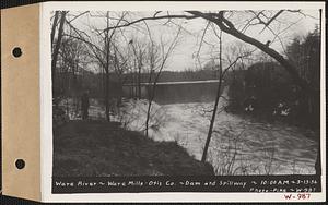 Ware River, Ware Otis Co. dam and spillway, Ware, Mass., 10:00 AM, Mar. 13, 1936