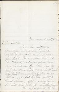 Letter from Ruth Ann B. Strout to John D. Long, May 17, 1871