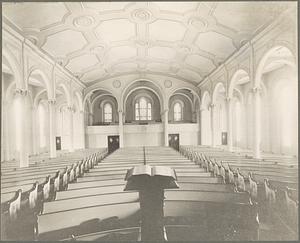 Boston, First Baptist Church of Charlestown, Austin and Lawrence Sts., Charlestown, interior, built 1861