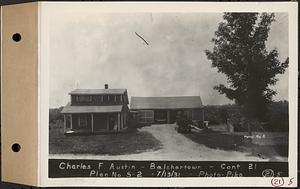 Contract No. 21, Portion of Ware-Belchertown Highway, Ware and Belchertown, Charles F. Austin, house and garage, Plan No. S-2, Belchertown, Mass., Jul. 13, 1931