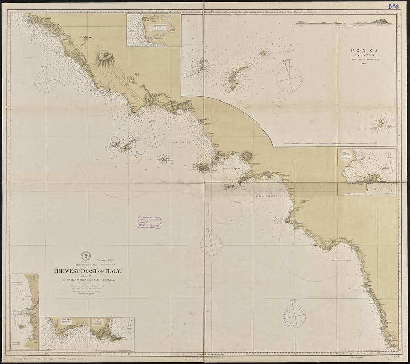 Mediterranean Sea, the west coast of Italy, sheet III, from Civita Vecchia to the Gulf of S. Eufemia