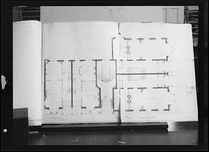 Copy negative of ca. 1875 floor plan of Hotel Vendome, Boston, Massachusetts