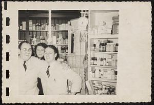 Moulton's drug pharmacy product area with clerks