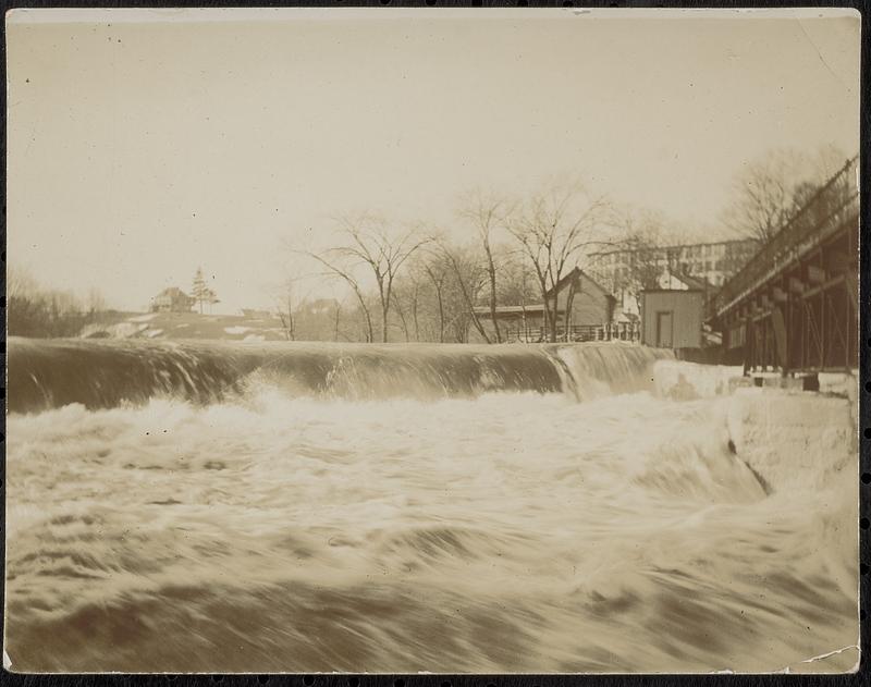 Dam at East Pepperell, Nashua River, flood