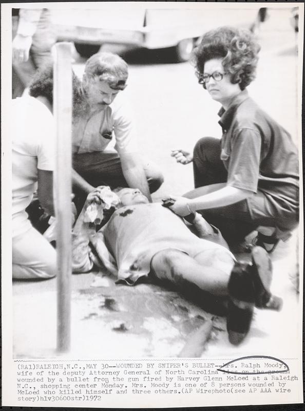 Wounded by sniper's bullet