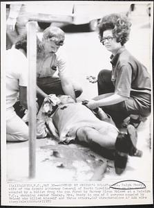 Wounded by sniper's bullet