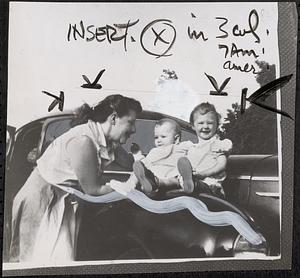 Mrs. Raymond, baby, James, 1 yr., and Diane, 6