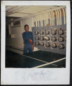Boy playing ping pong