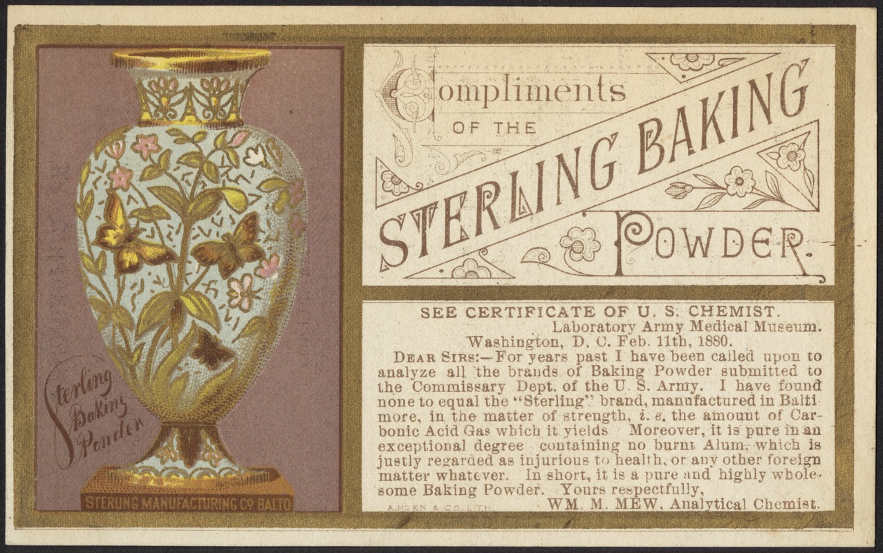 Compliments of the Sterling baking powder.