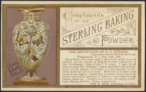 Compliments of the Sterling baking powder.