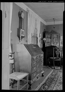 Crowninshield House, Salem: interior, secretary and clock