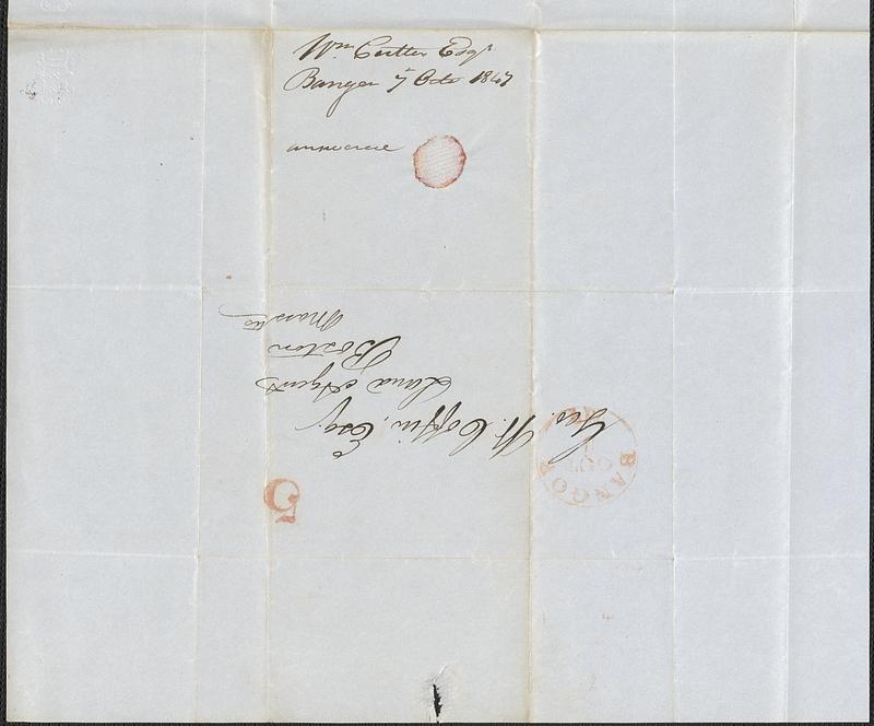 William Cutter to George Coffin, 7 October 1847 - Digital Commonwealth