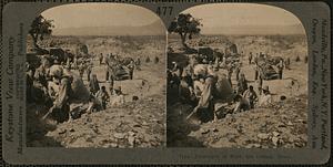 Excavators at work, old Corinth, Greece