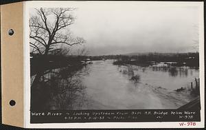 Ware River, looking upstream from the Boston & Maine Railroad bridge below Ware, Ware, Mass., 4:55 PM, Mar. 12, 1936