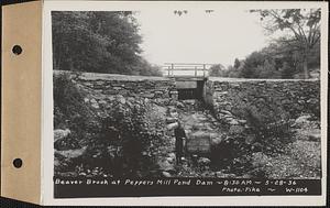 Beaver Brook at Pepper's mill pond dam, Ware, Mass., 8:30 AM, May 28, 1936