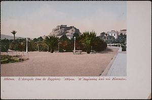 Athènes. L'Acropole (vue de Zappion)