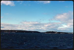 View of Boothbay Harbor, Maine, from water