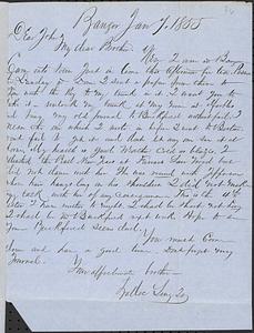 Letter from Zadoc Long to John D. Long, January 7, 1855