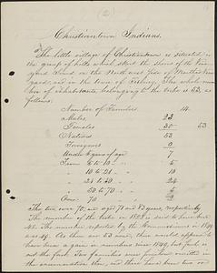 Report- Christiantown Indians