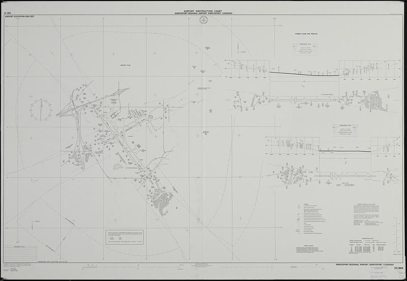 Airport obstruction chart, OC 884, Shreveport Regional Airport, Shreveport, Louisiana