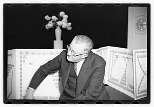 Ernest D. Chase pres., birthday card of stamps